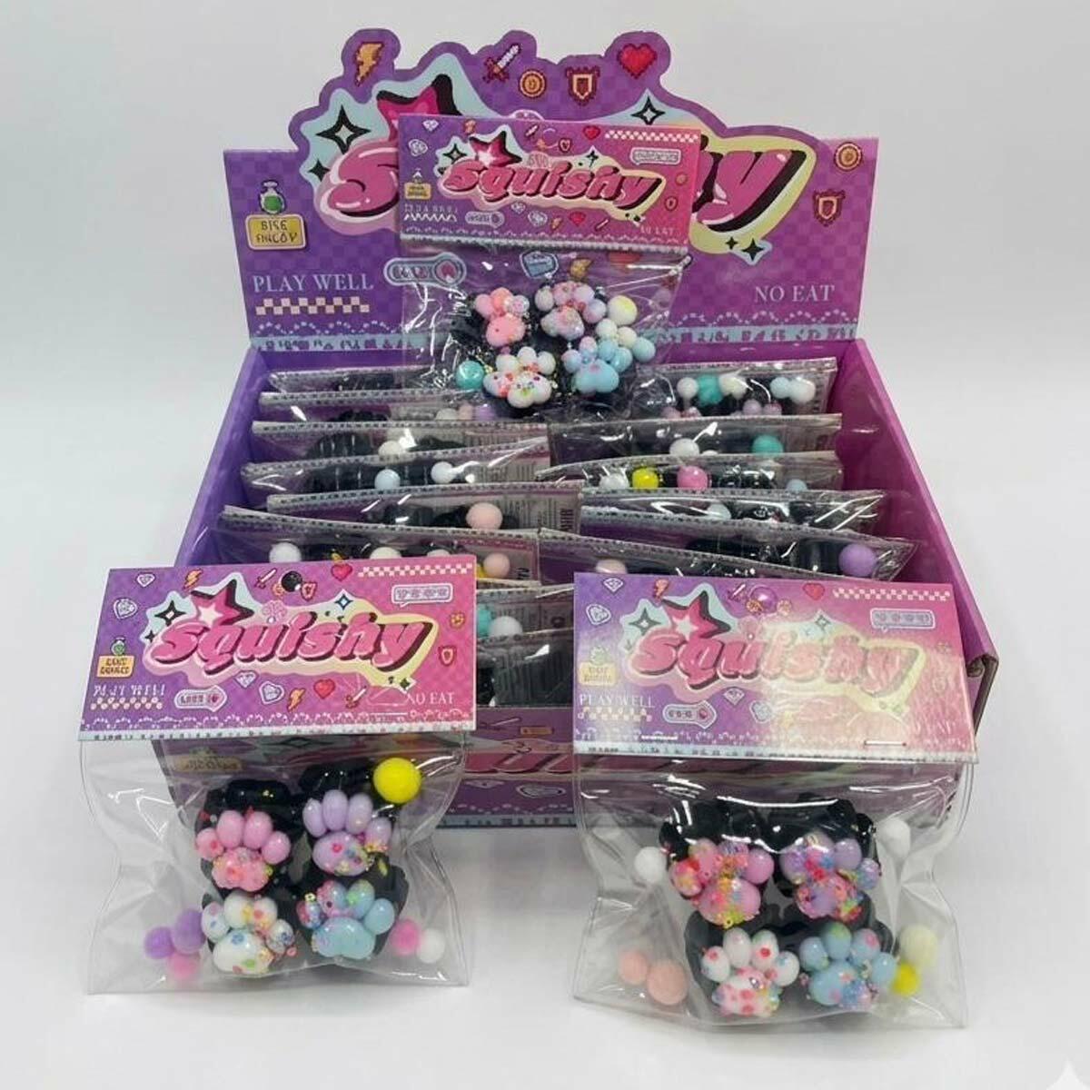 4’lü Pati Temalı Pullu Squishy Seti | Renkli Ve Şekilli Pullu Antistres Paw Squishy | 4 Adet Yumuşak Pati Serisi