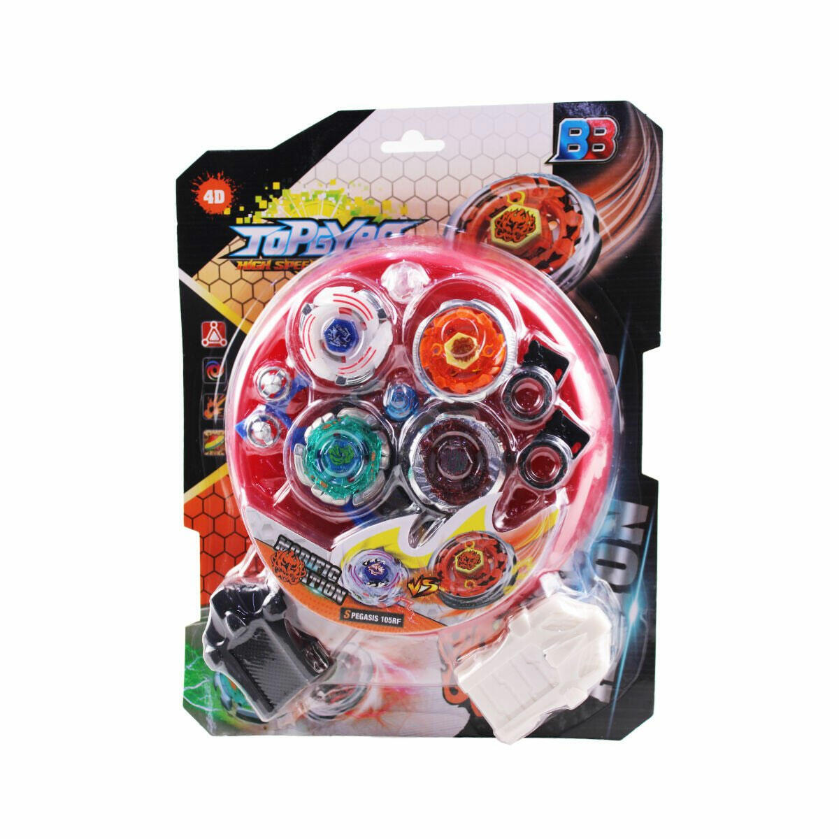 4’lü Topaç Beyblade Seti ve Savaş Arenası | Sahalı Kartela Oyuncak Seti | Çocuklar İçin İnteraktif Strateji ve Kapışma Oyunu