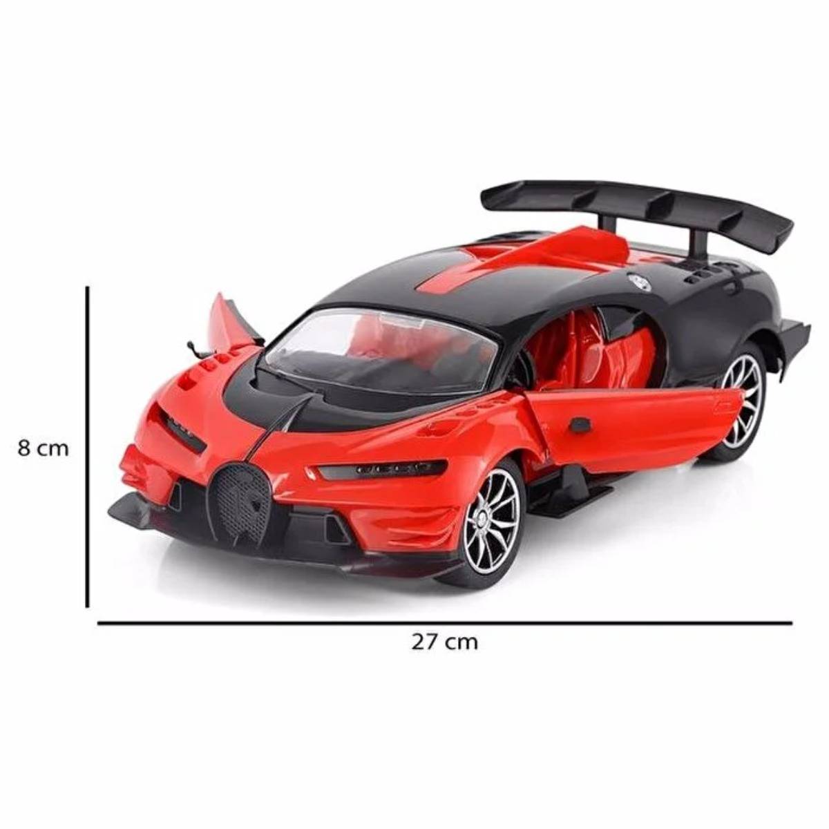 1:18 Uzaktan Kumandalı Full Fonksiyon Şarjlı Bugatti Spor Araba Kırmızı