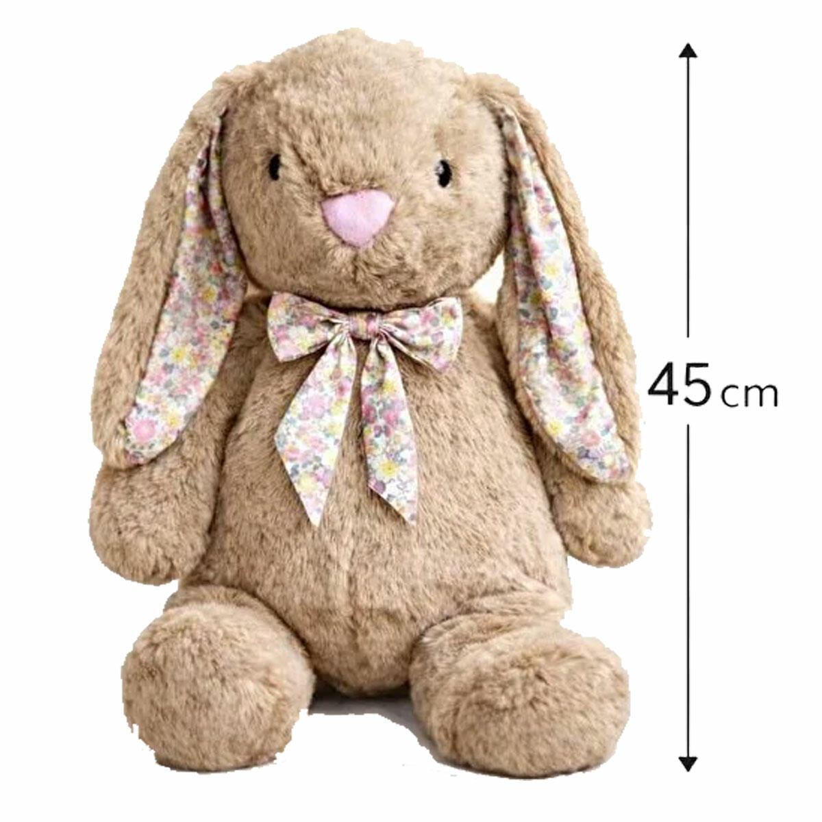 45 cm Papyonlu Tavşan Peluş | Büyük Boy Yumuşak Uyku Arkadaşı | Birinci Kalite Eğitici Pelüş