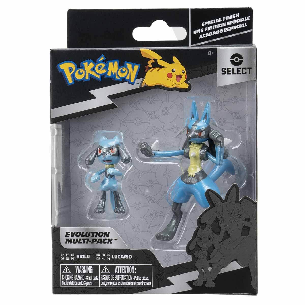 Pokemon Eklemli Evolution İkili Figür Seti - Riolu ve Lucario