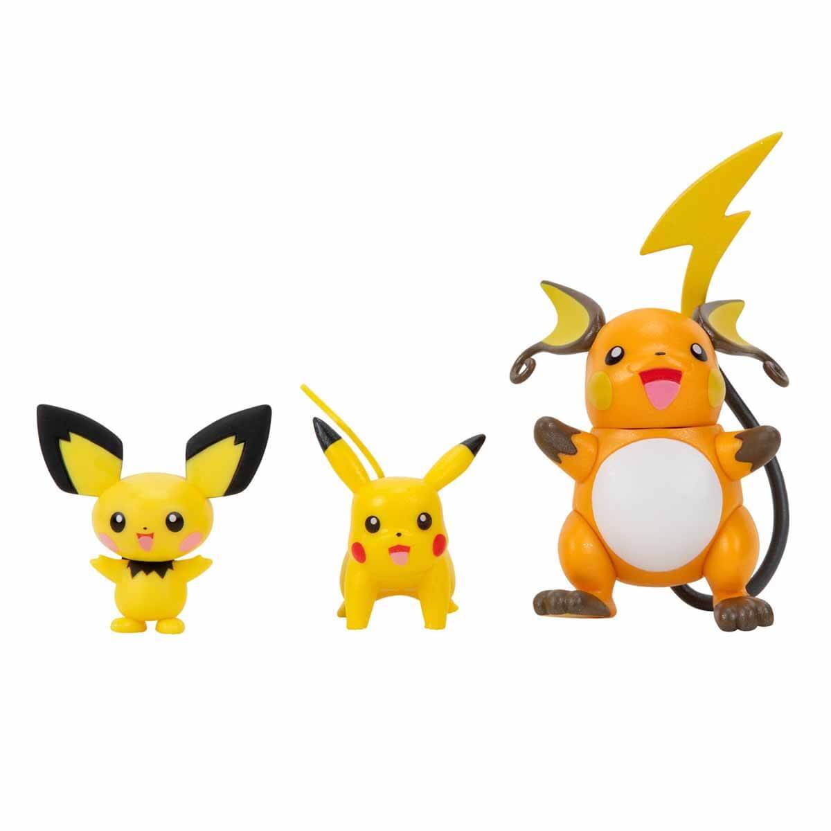 Pokemon Eklemli Evolution Pikachu Üçlü Figür Seti