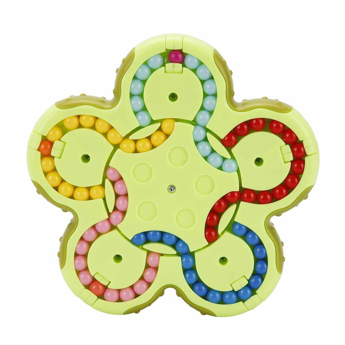 5 Halkalı Boncuk Puzzle | Çift Taraflı Dönebilen Mantık ve Zeka Oyunu | Çocuklar İçin Renk Eşleştirme ve Problem Çözme Oyuncağı