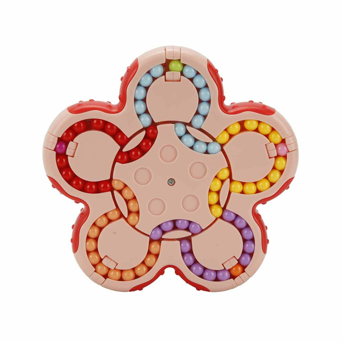 5 Halkalı Boncuk Puzzle | Çift Taraflı Dönebilen Mantık ve Zeka Oyunu | Çocuklar İçin Renk Eşleştirme ve Problem Çözme Oyuncağı