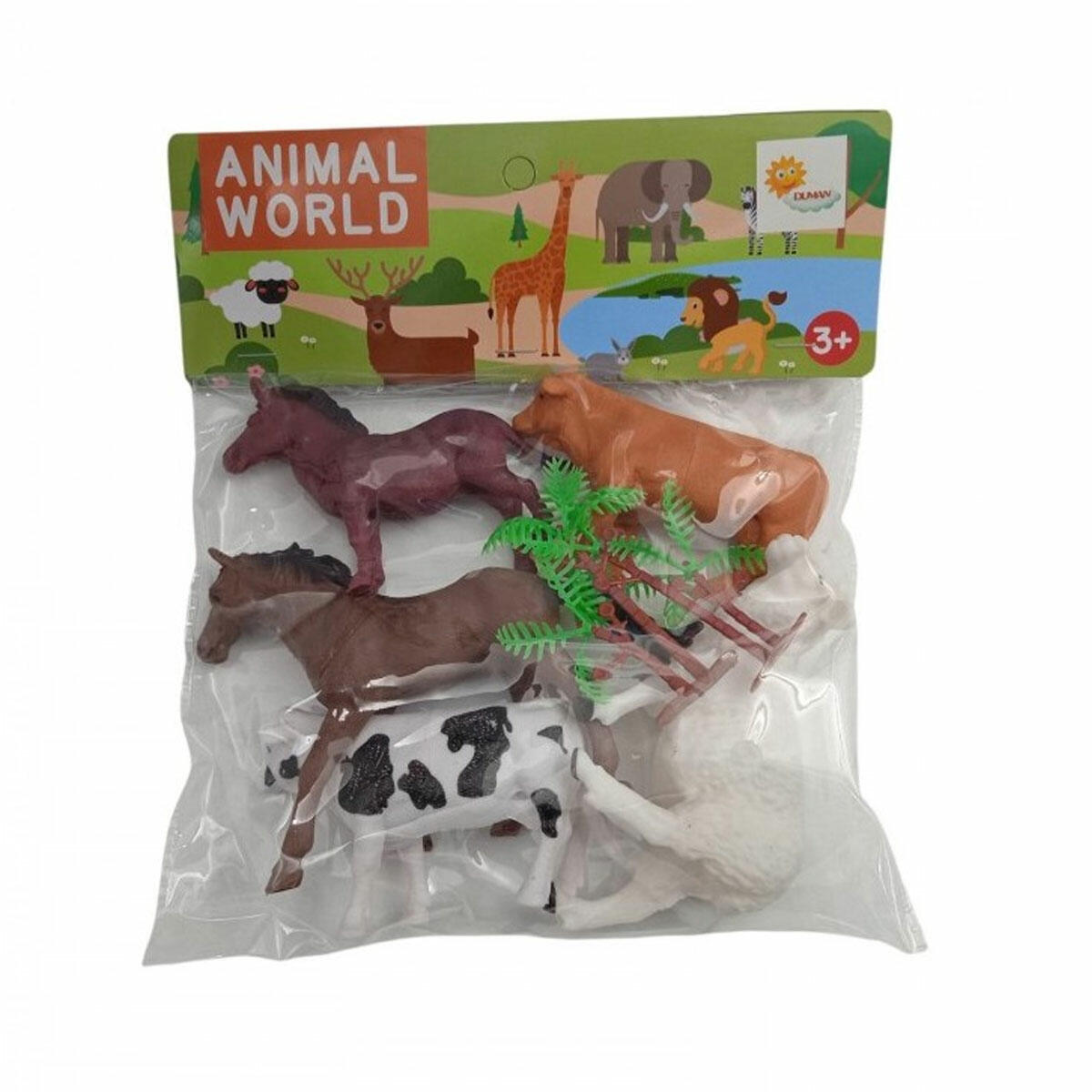 5'li Çiftlik Hayvanları Seti | İnek, At, Koyun, Kuzu ve Katır Figürleri | Eğitici ve Dayanıklı PVC Hayvan Figür Seti