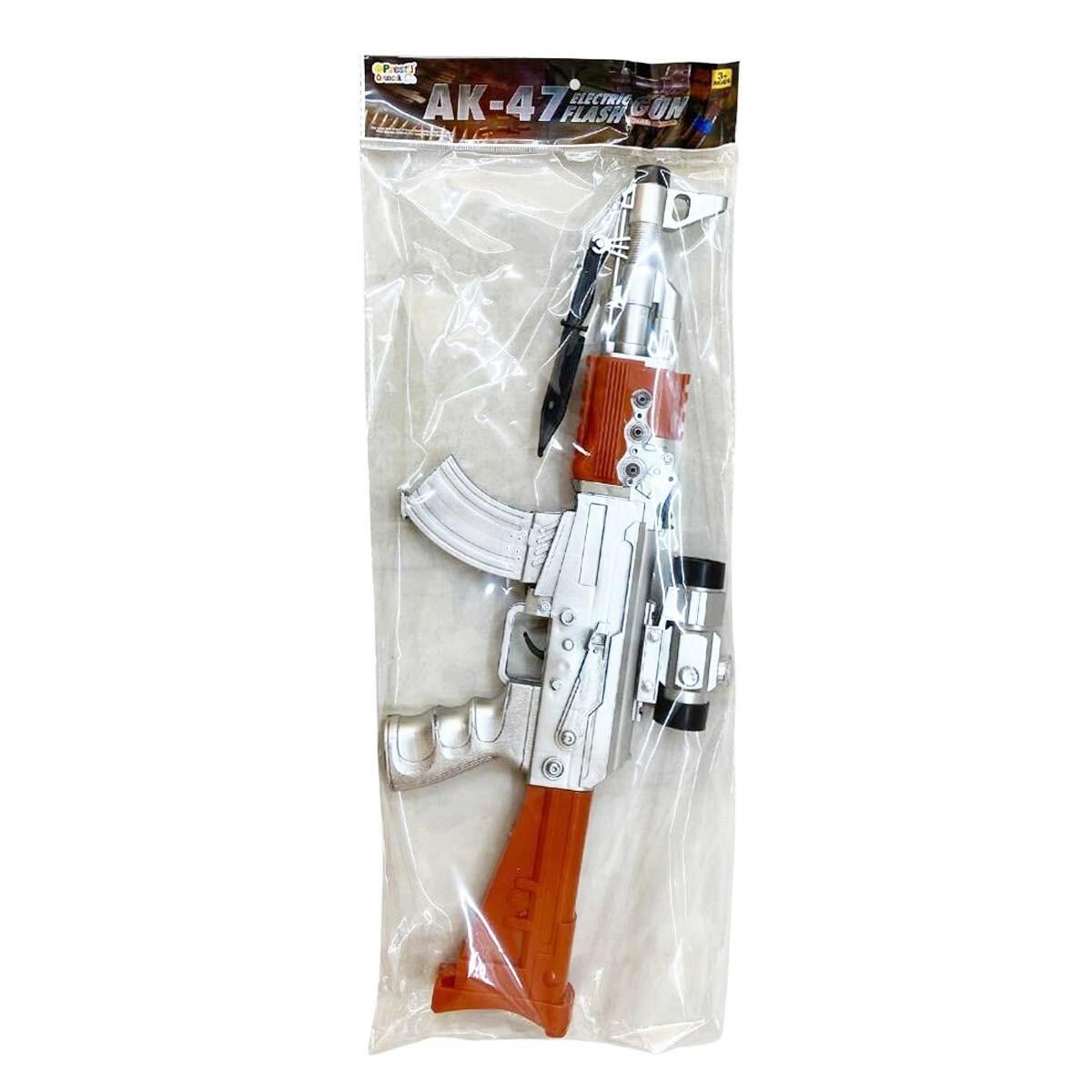 50 CM Pilli Kasaturalı Oyuncak Tüfek | Sesli Ve Işıklı Askeri Oyun Seti | Bayonetli Hücum Tüfeği