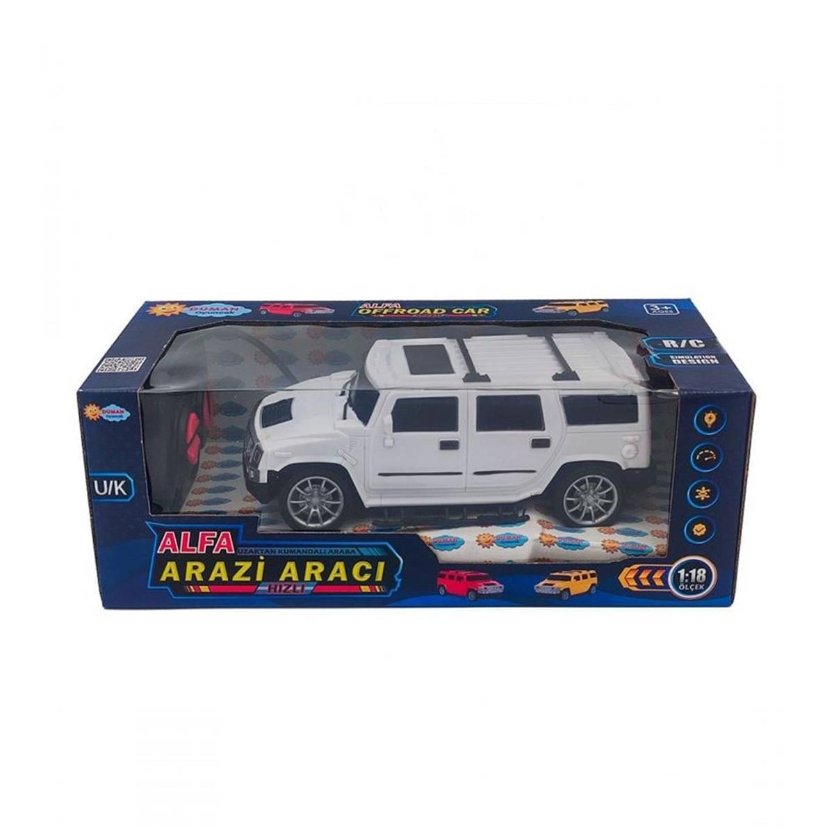 Uzaktan Kumandalı Şarjlı 1:18 Hummer Model Araba