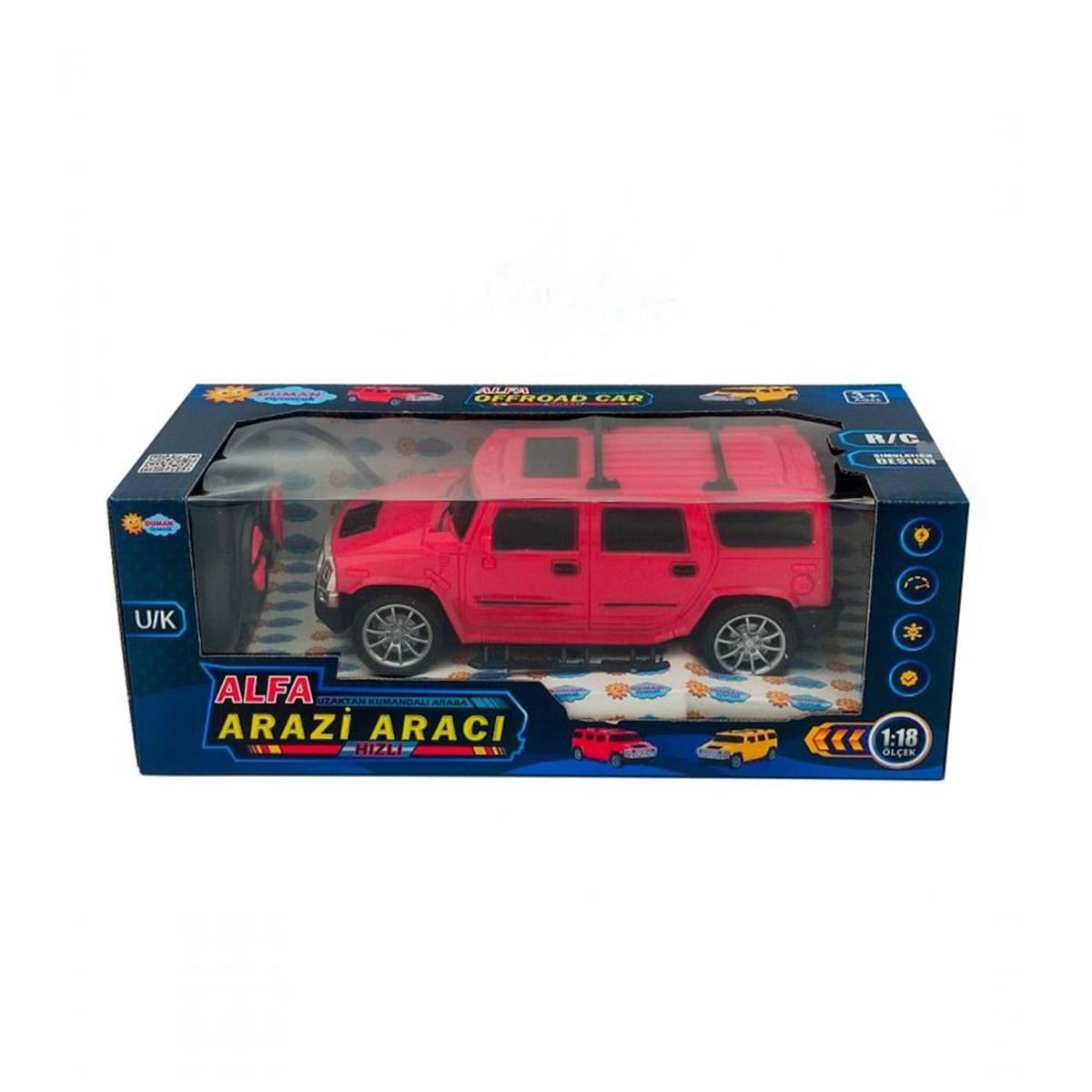 Uzaktan Kumandalı Şarjlı 1:18 Hummer Model Araba