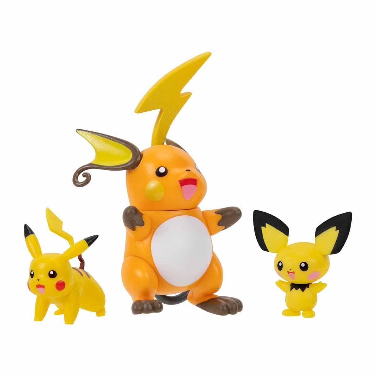 Pokemon Eklemli Evolution Pikachu Üçlü Figür Seti