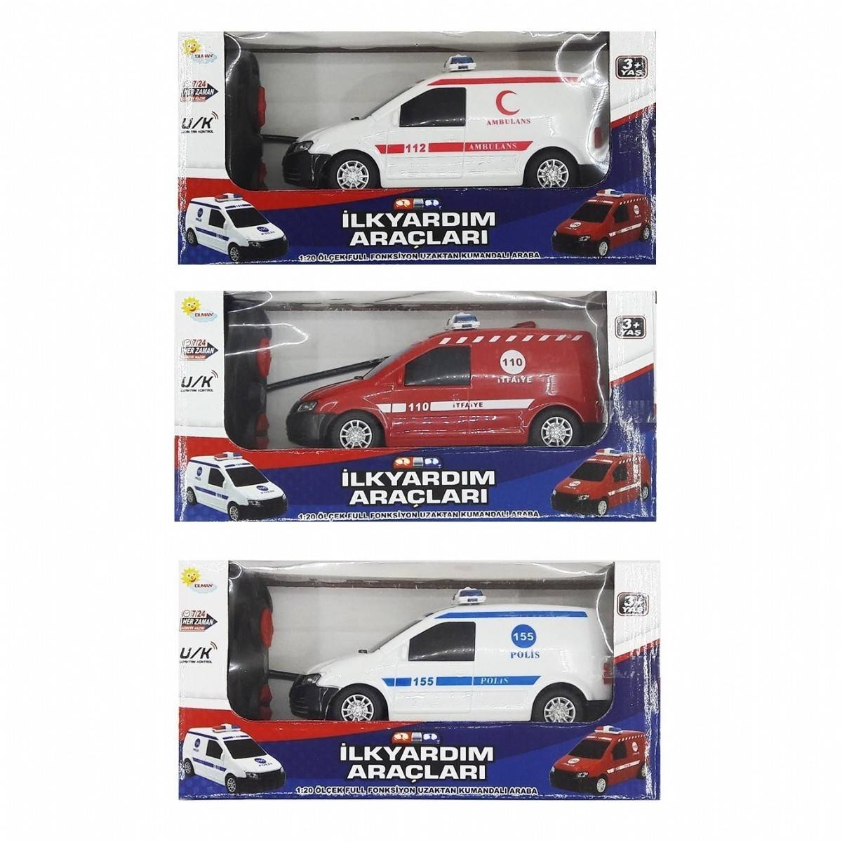 Uzaktan Kumandalı 1:24 İlk Yardım Araçları