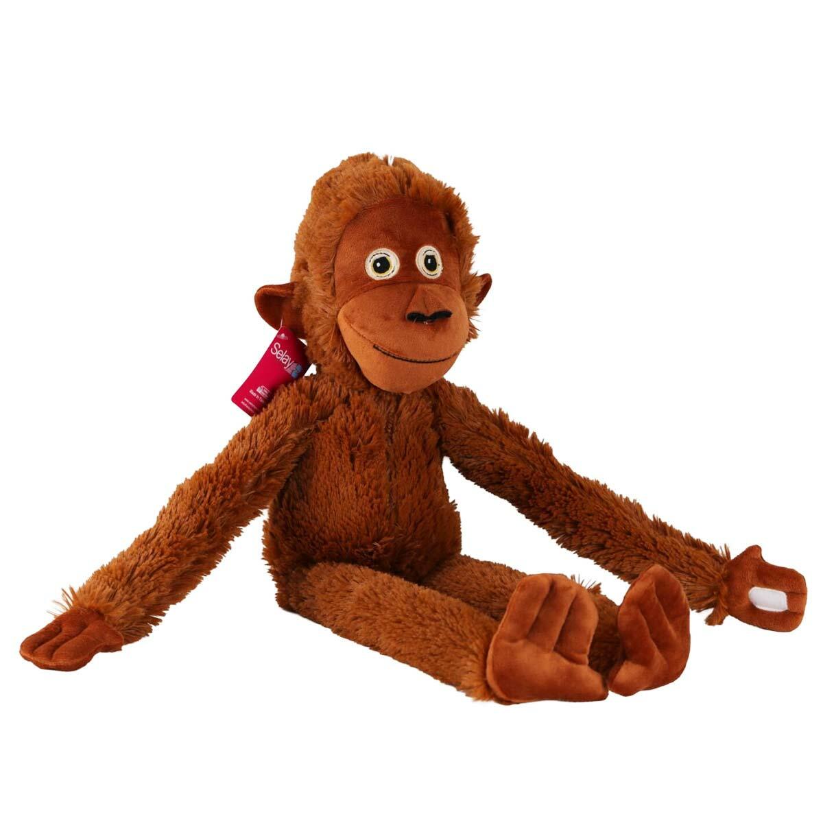 55 Cm Kahverengi Punch Maymun Pelüş | Yumuşak Dev Maymun Oyuncak | Koleksiyonluk Uyku Arkadaşı
