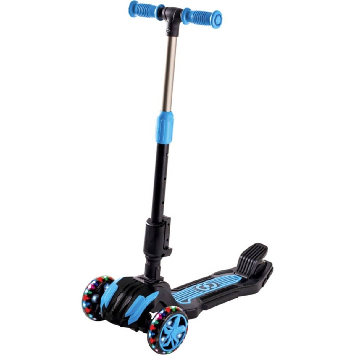 Furkan Coolwhells Scooter Combo Oturaklı 3 Teker Işıklı 3-7 Yaş Scooter (Mavi)