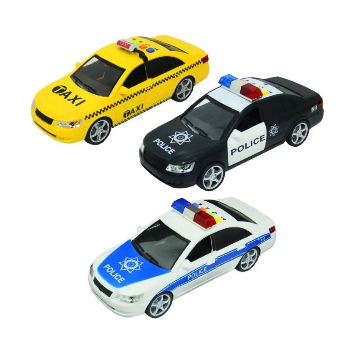 Sunman 1:16 Sesli Işıklı Polis ve Taksi