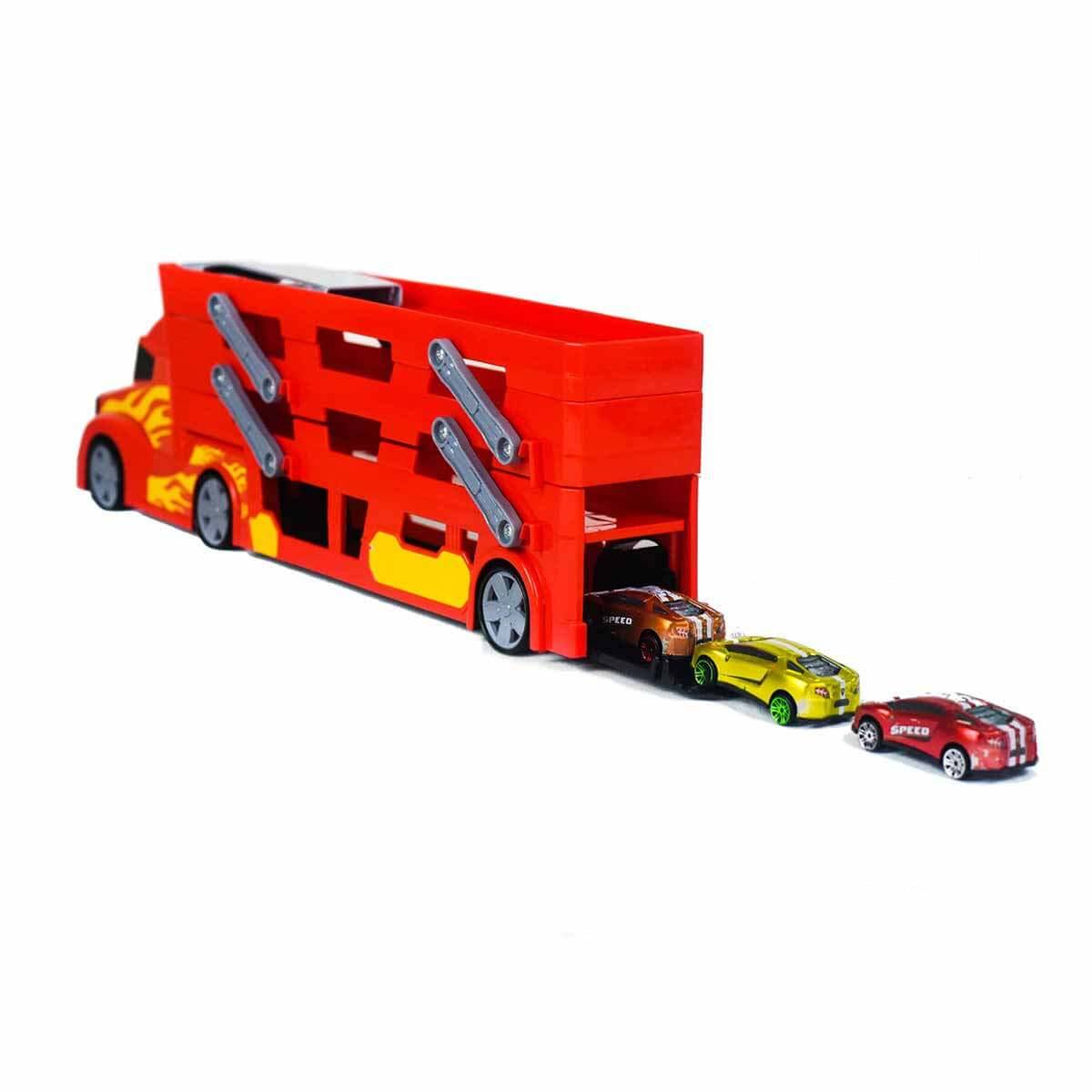 3 Katlı 3 Araçlı Taşıyıcı Tır Oyun Seti