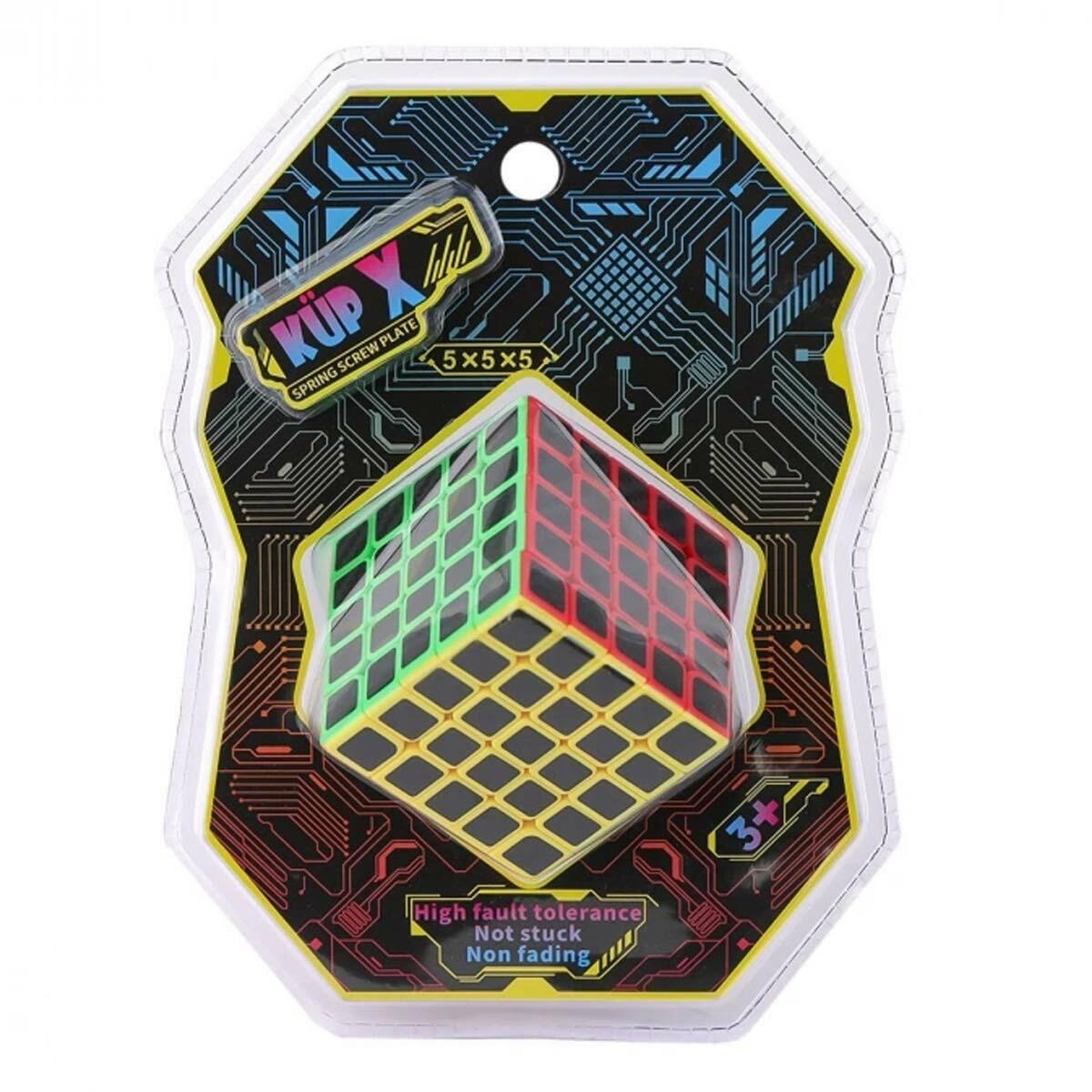 5x5x5 Blister Pakette Küp X | Profesyonel Zeka Küpü | Fosforlu Neon Renkli Sabır Küpü