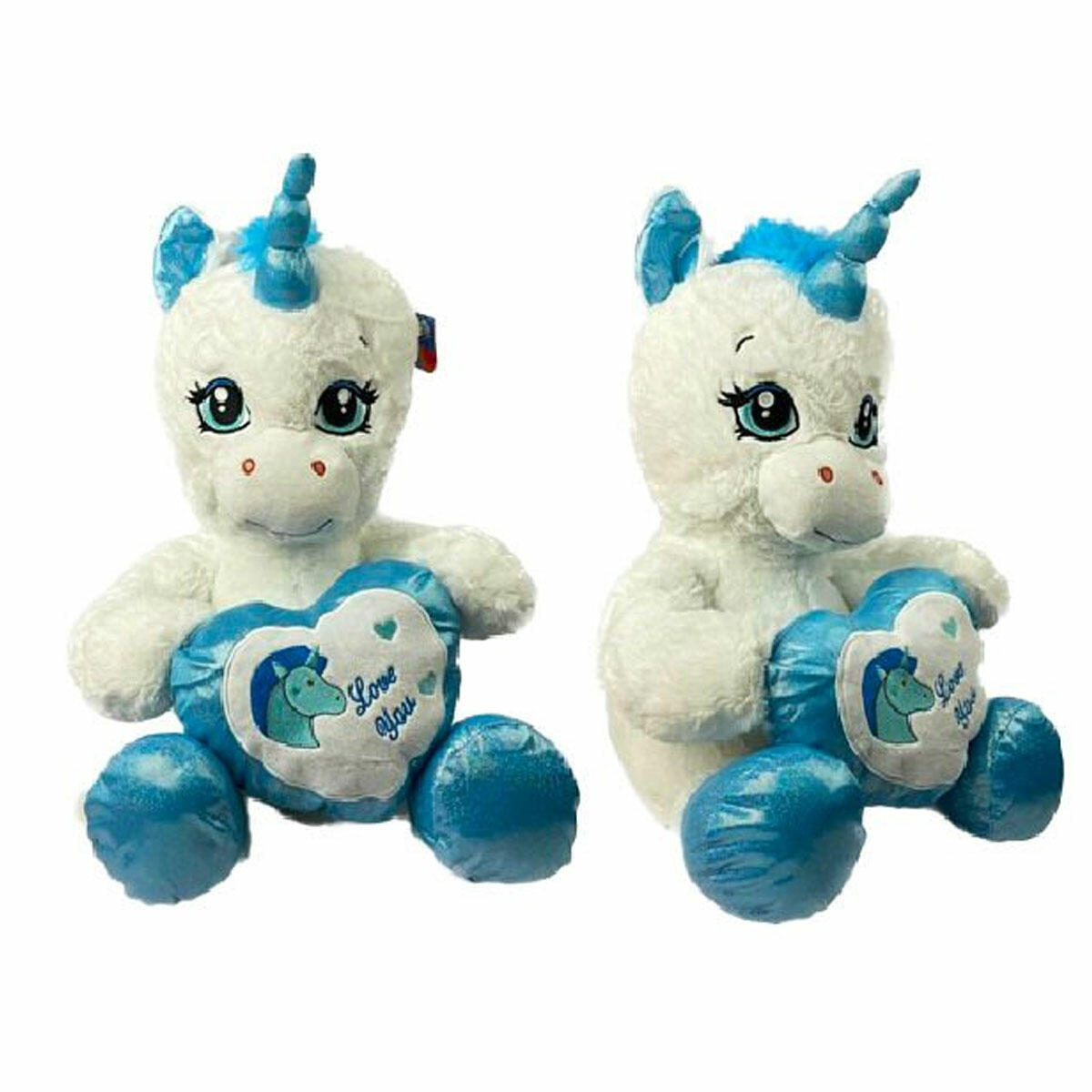 60 Cm Kalpli Boynuzlu Peluş At | Dev Boy Unicorn Uyku Arkadaşı | Simli Boynuzlu ve Kalp Detaylı Fantastik Peluş