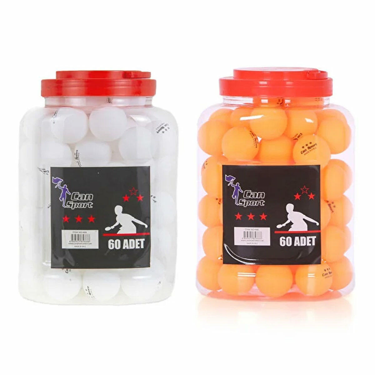 60’lı Kavanozda Pinpon Topu Seti | Masa Tenisi Topu 60 Adet | Dayanıklı Antrenman Ve Aktivite Topları