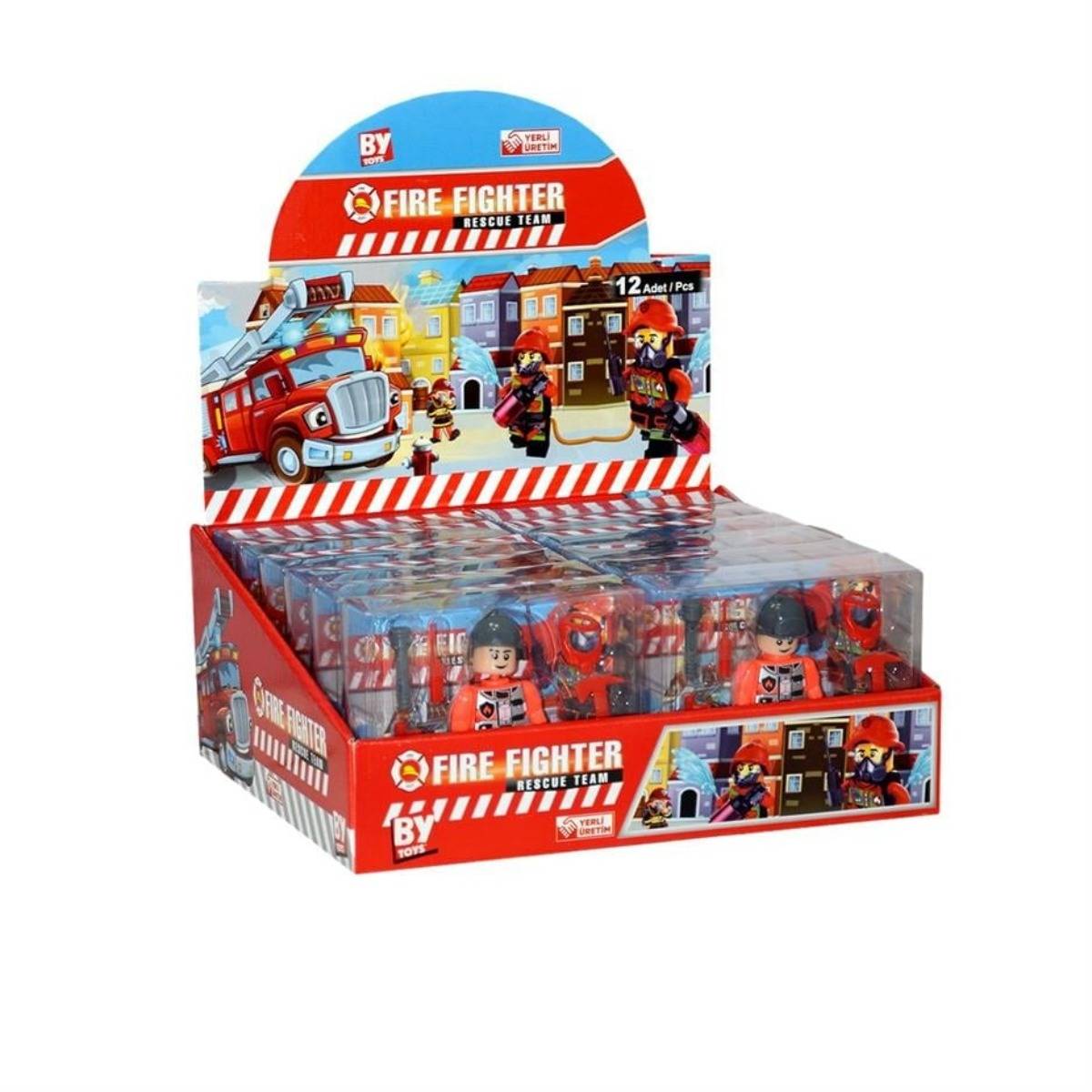 PVC Kutuda Küçük İtfaiye Yapı Oyuncak Seti