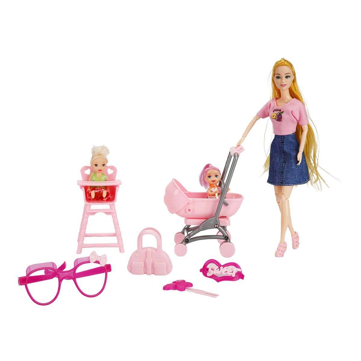 Cindy Pusetli ve Mama Sandalyeli Oyun Seti