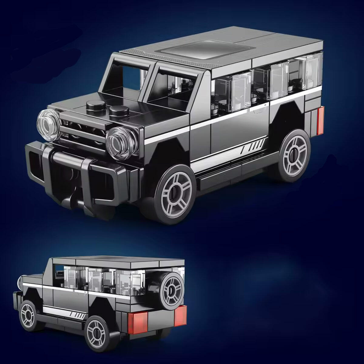 63 Parça Blok G Class Araba Yapım Seti | Çek Bırak Mekanizmalı Arazi Aracı | Lego Uyumlu Eğitici ve Yaratıcı Blok Oyuncak Seti