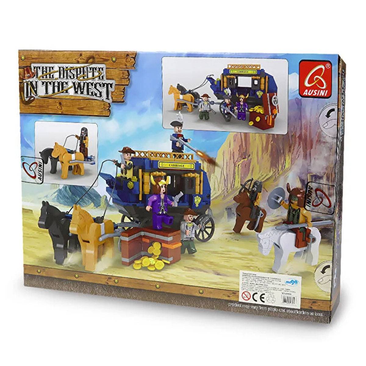 Ausini 348 Parça Vahşi Batı Kovboy ve Kızılderili Seti