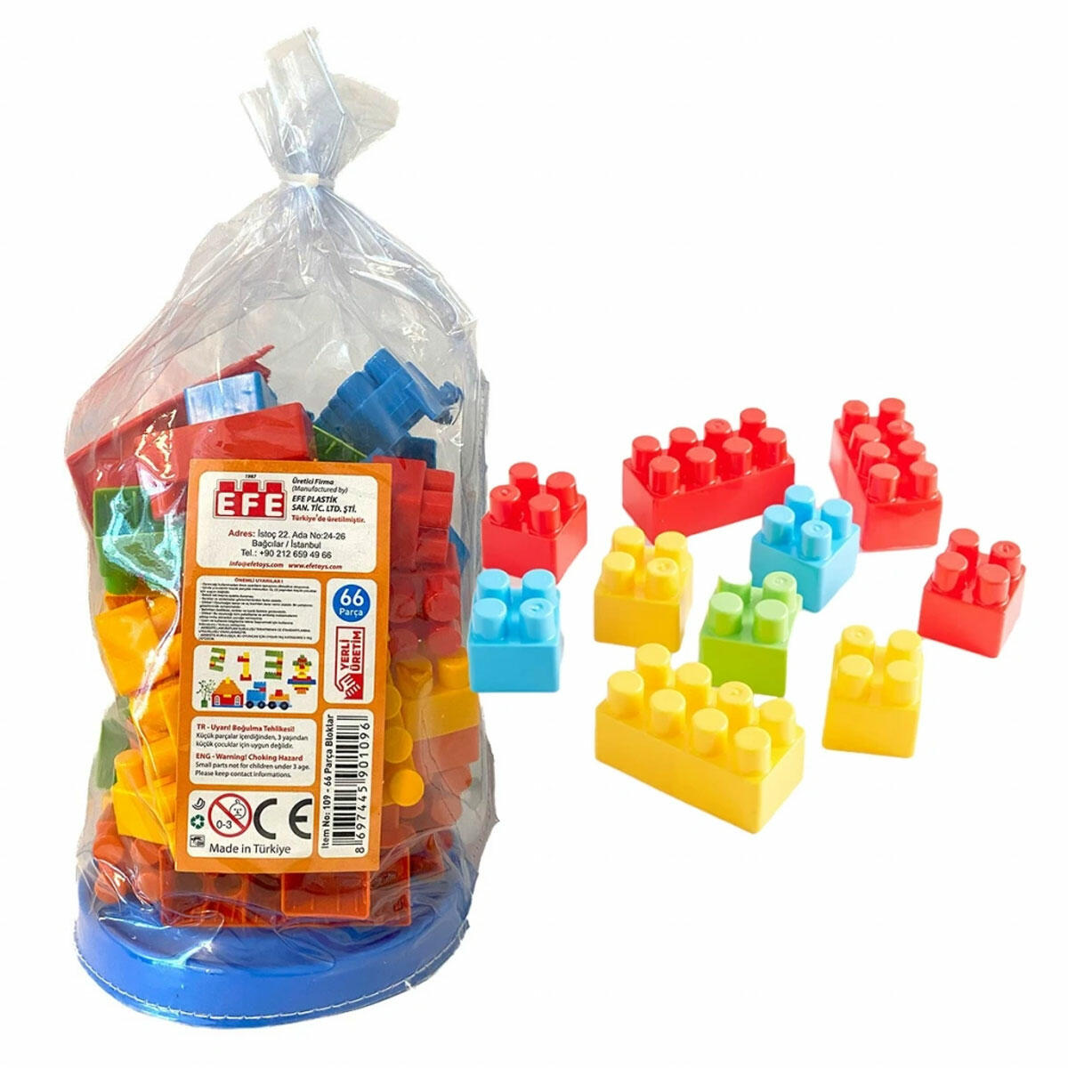 66 Parça Zeka Blokları | Eğitici İnşa ve Tasarım Seti | Çocuklar İçin Yaratıcı Zeka Geliştirici Blok Oyuncak