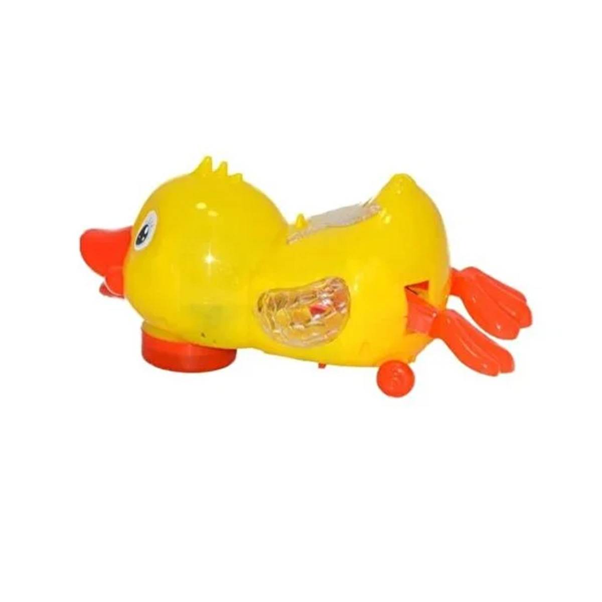 Pilli Işıklı Müzikli Sürünen Sarı Ördek
