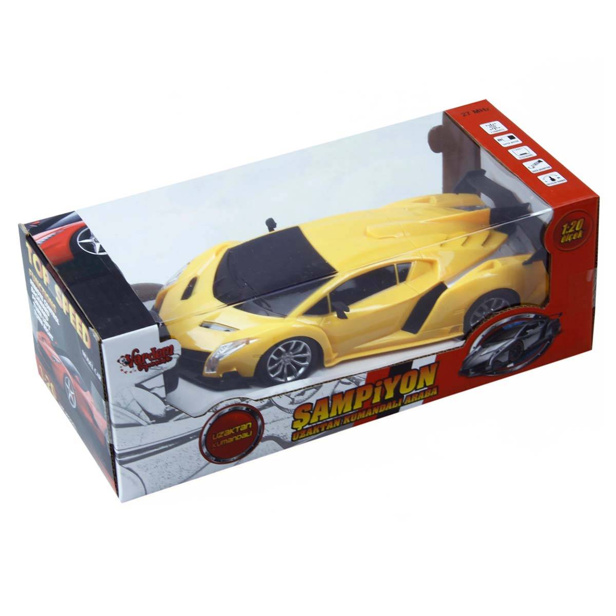 Uzaktan Kumandalı 1:20 Pilli Şampiyon Işıklı Araba