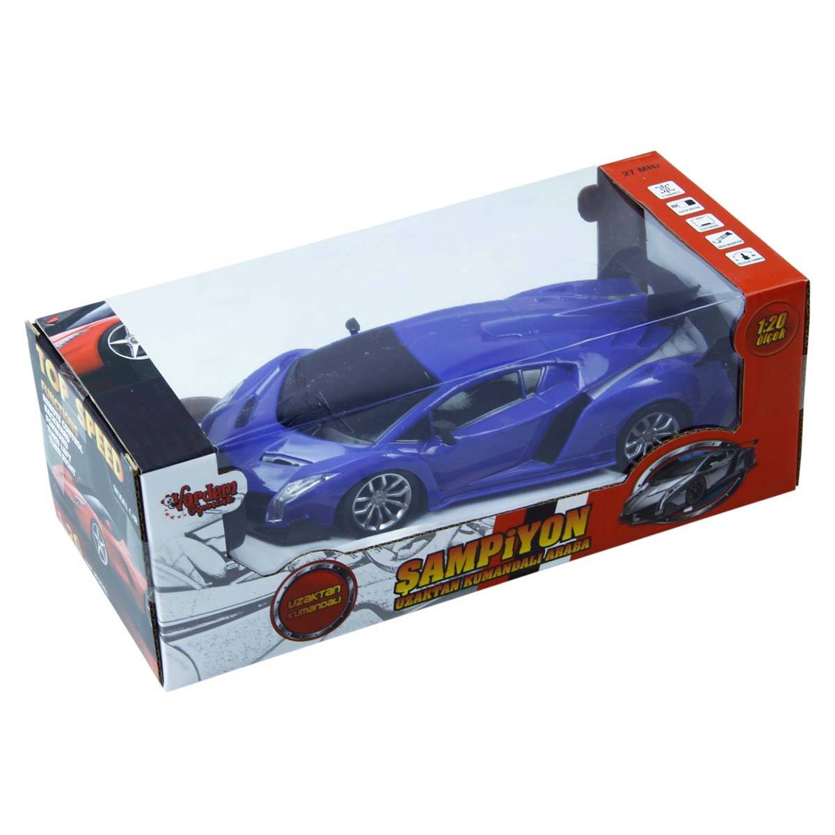 Uzaktan Kumandalı 1:20 Pilli Şampiyon Işıklı Araba