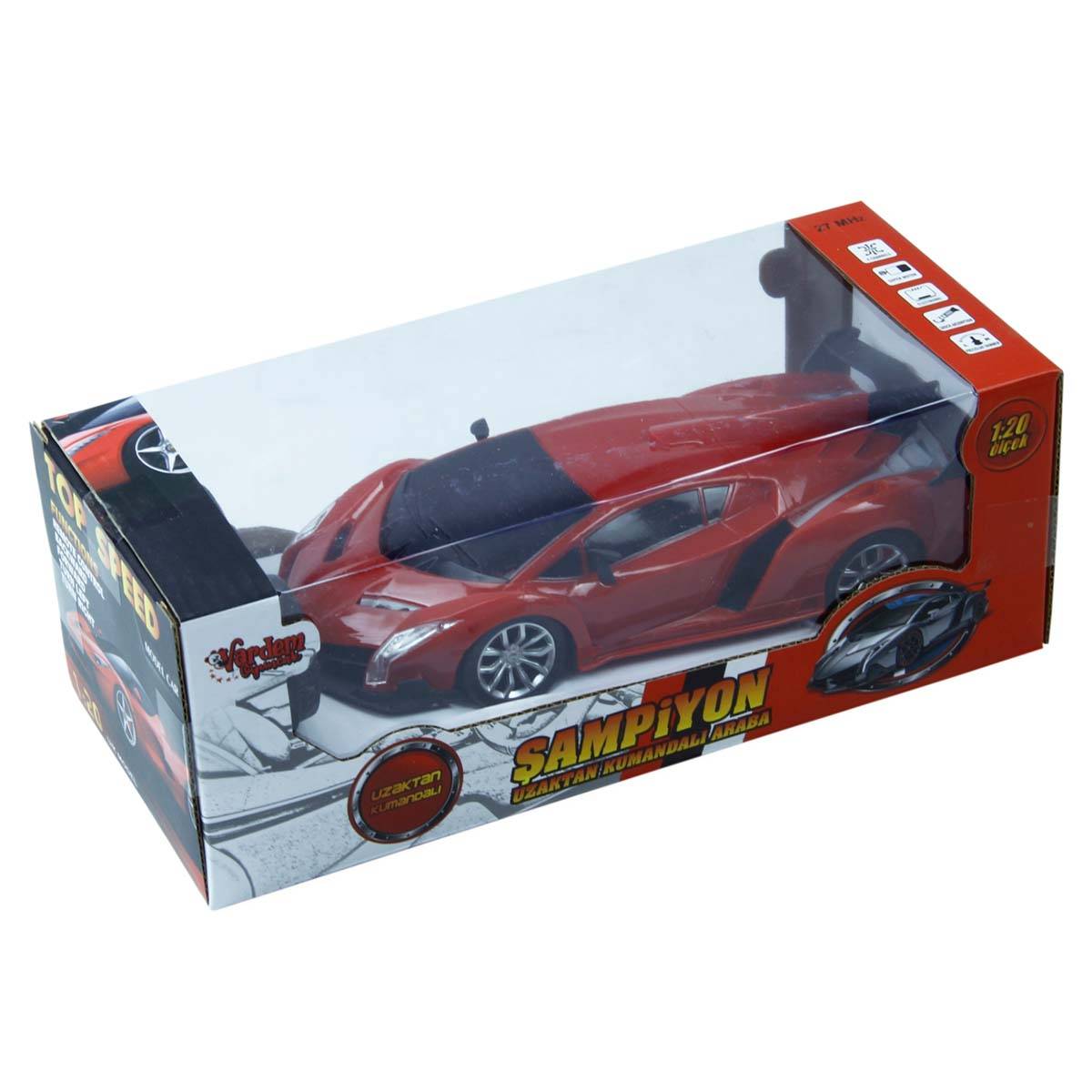 Uzaktan Kumandalı 1:20 Pilli Şampiyon Işıklı Araba