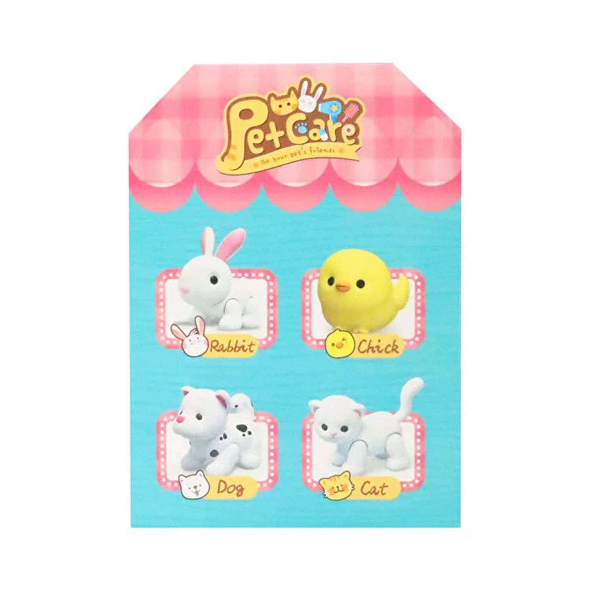Pet Care Kulübeli Tekli Hayvan Figürleri (Kedi, Köpek, Tavşan, Civciv)