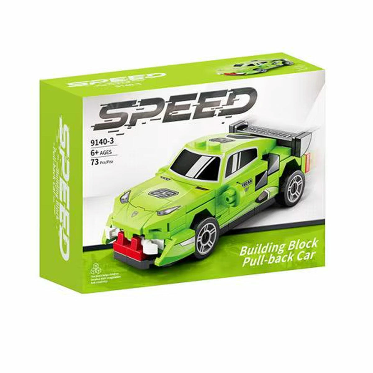 73 Parça Blok Lamborghini Araba Yapım Seti | Çek Bırak Mekanizmalı Spor Araç | Lego Uyumlu Eğitici ve Yaratıcı Blok Oyuncak Seti