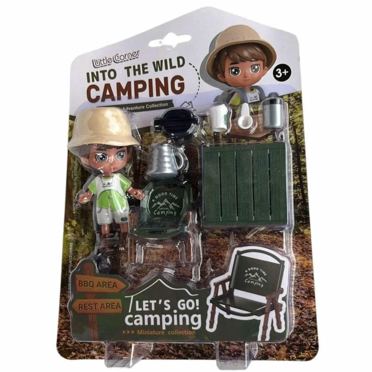 8 Parça Kampçı Figürlü Kamp Seti | Kamp Sandalyesi ve Masa Aksesuarlı Rol Yapma Oyuncağı