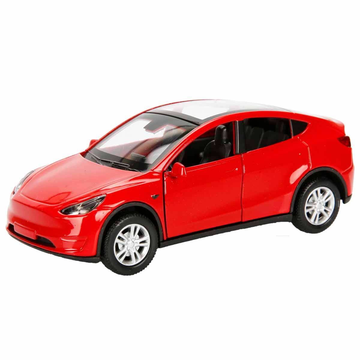 1:36 Tesla-Y Sesli ve Işıklı Die Cast Çek Bırak Araba