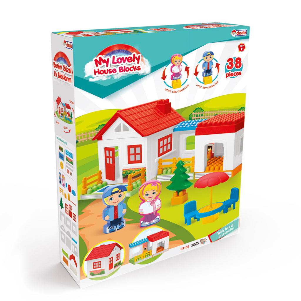 Tek Katlı Ev Bloklar 37 Parça