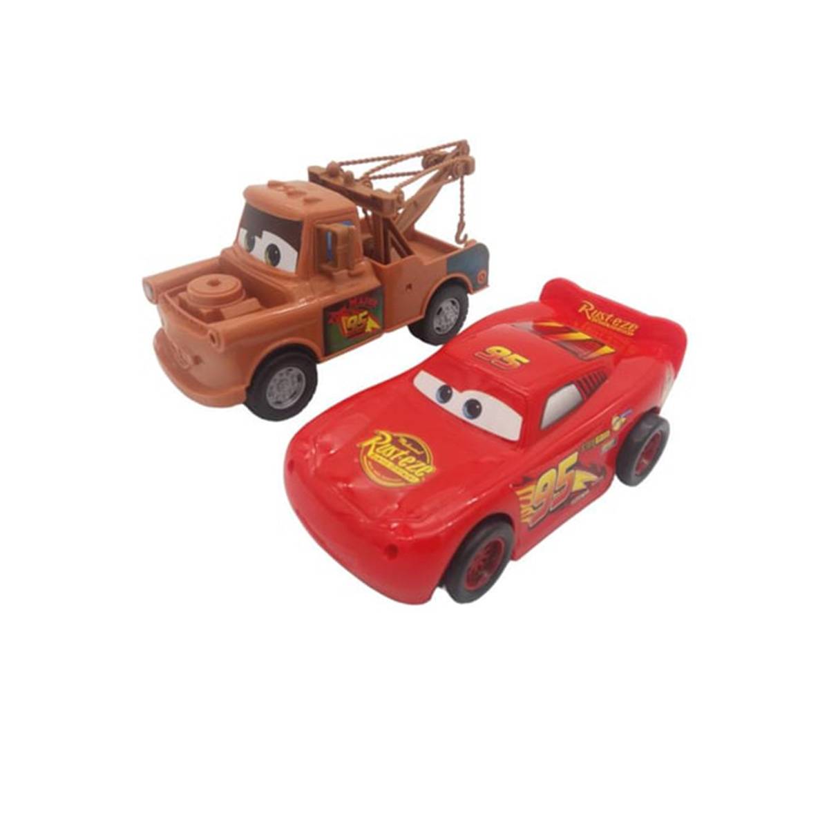 Cars Şimşek McQueen ve Mater Oyuncak Sürtmeli 2'li Araç Seti