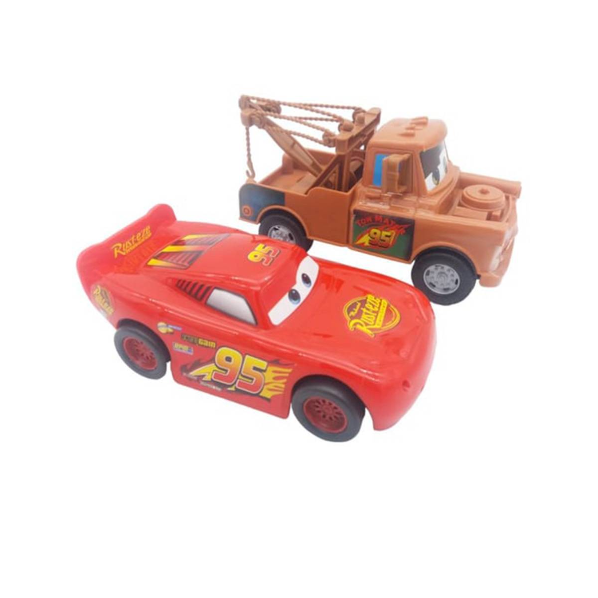 Cars Şimşek McQueen ve Mater Oyuncak Sürtmeli 2'li Araç Seti
