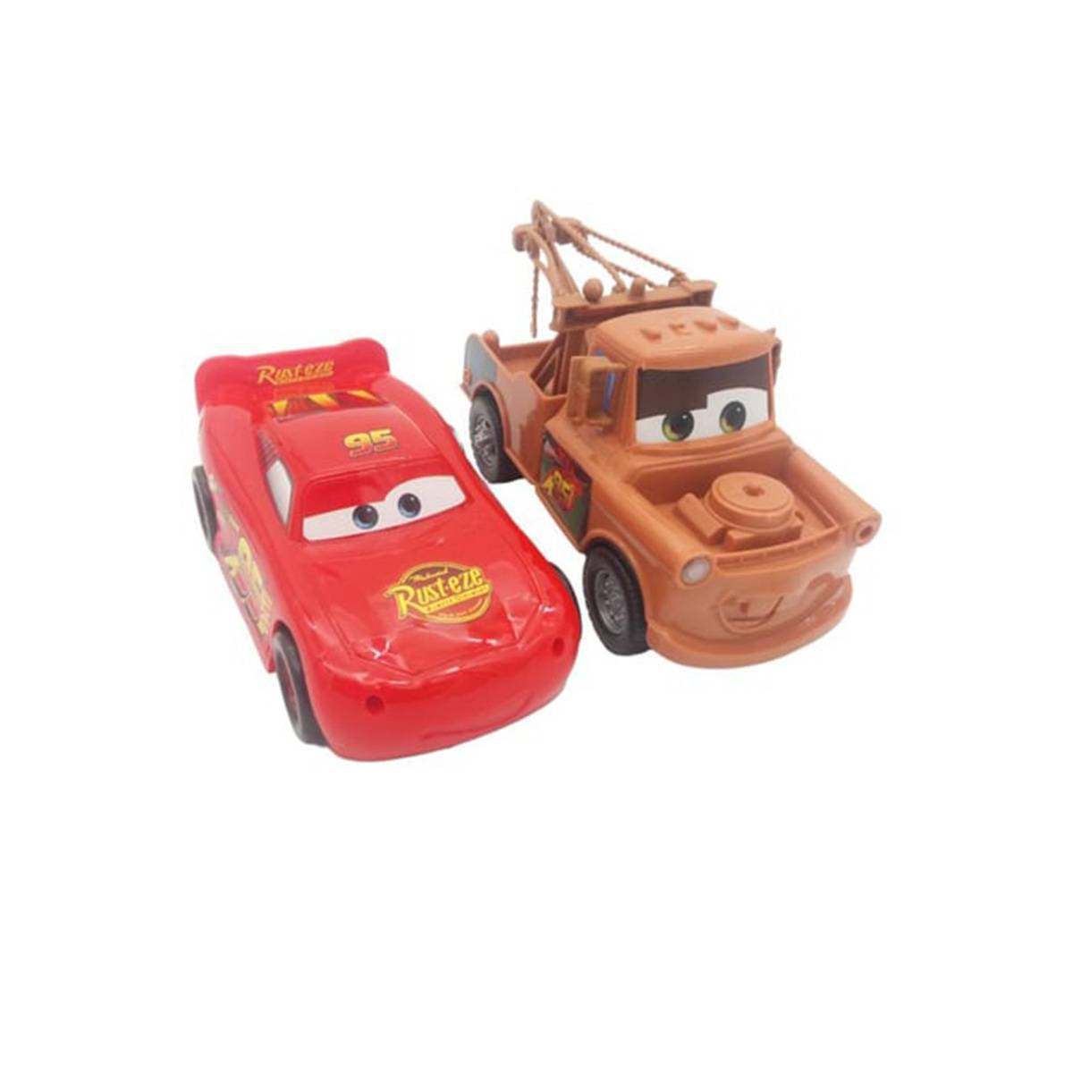 Cars Şimşek McQueen ve Mater Oyuncak Sürtmeli 2'li Araç Seti