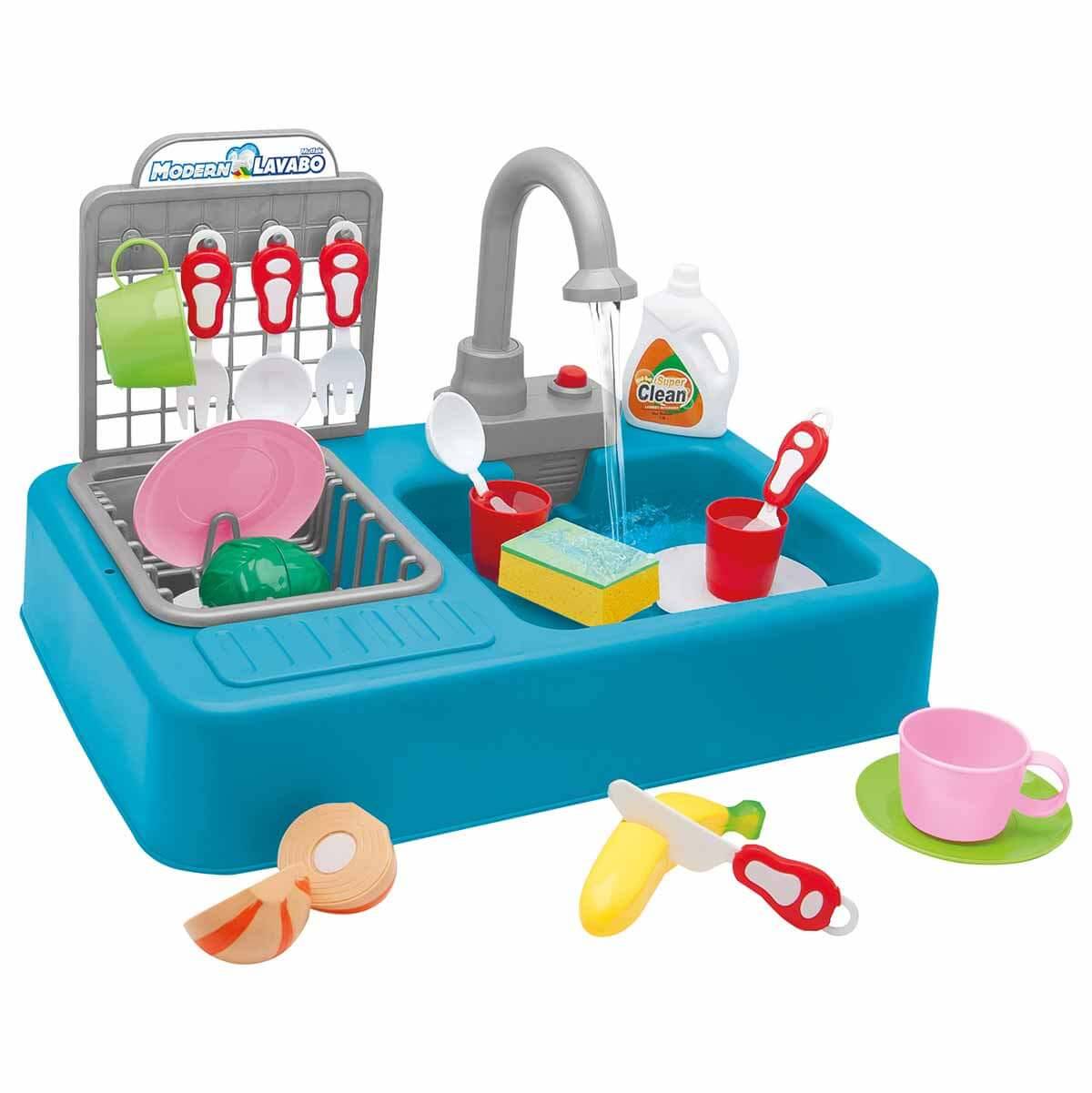 Modern Lavabo Mutfak Seti Mavi