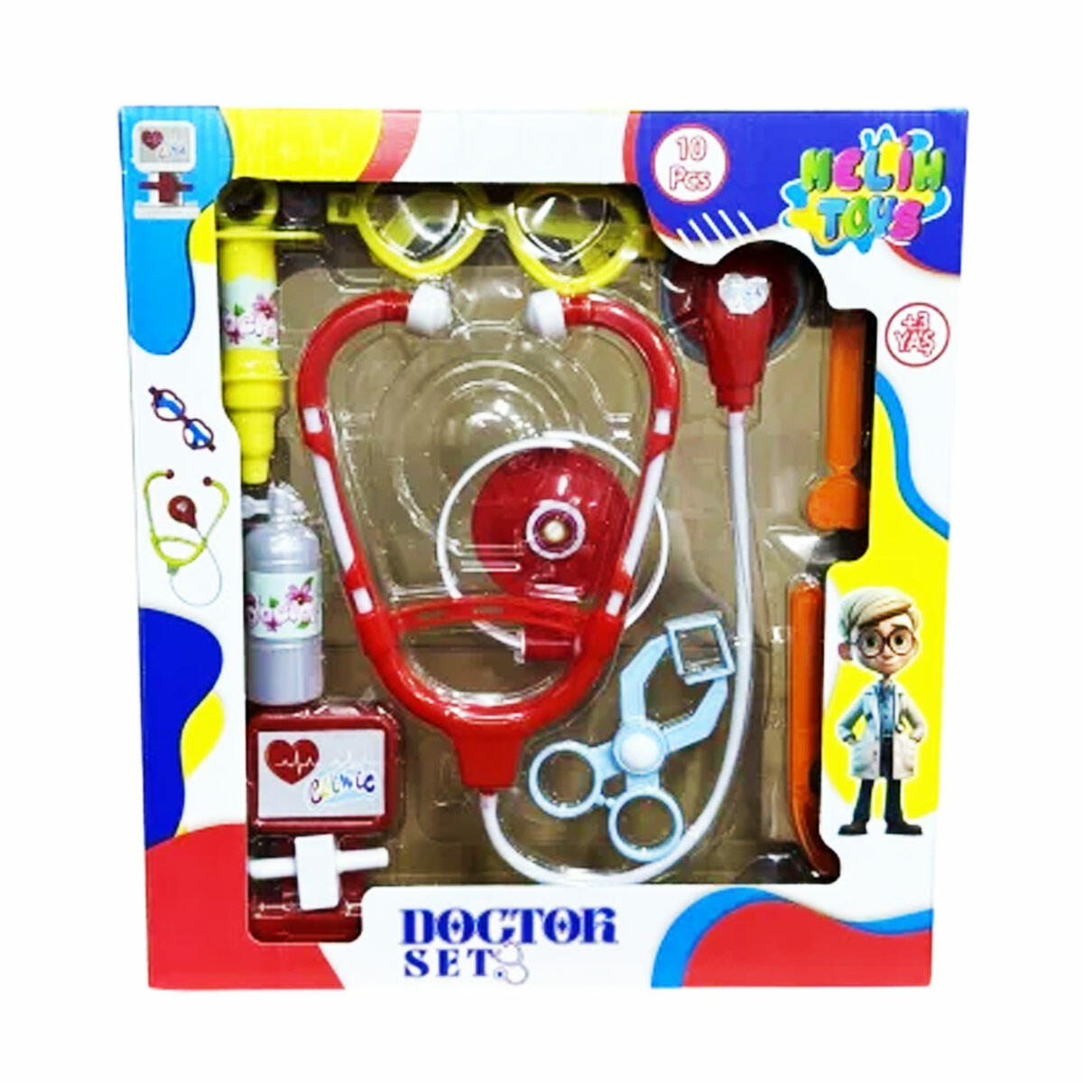 9 Parça Kutulu Eğitici Doktor Seti | İlk Yardım Ve Muayene Kiti | Çocuklar İçin Eğitici Doktor Çantası