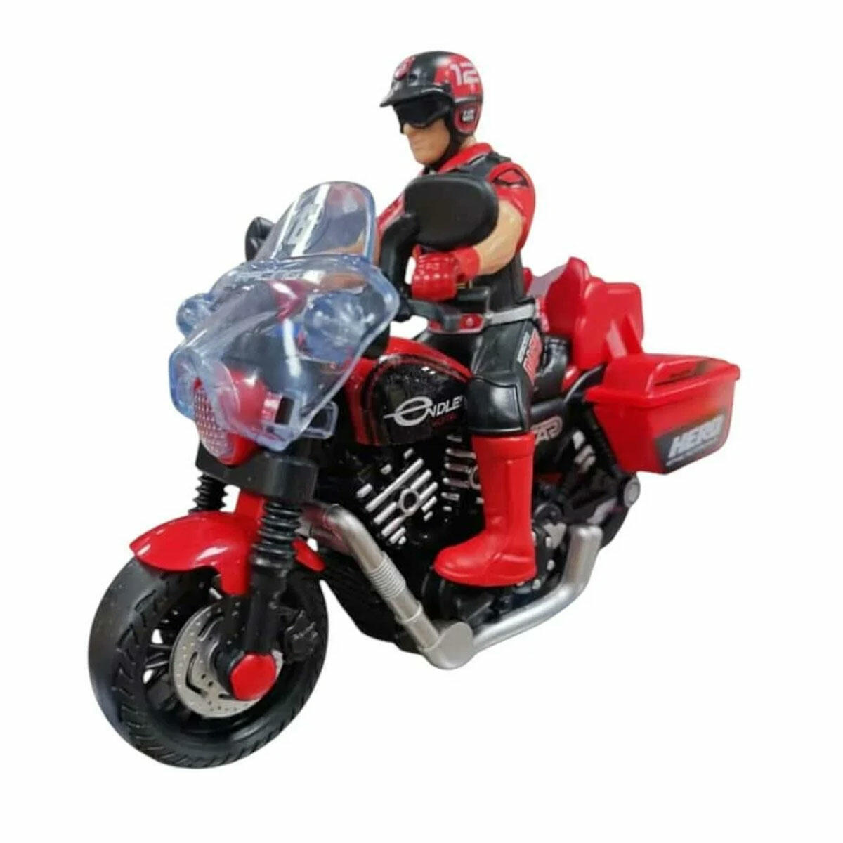 Sürtmeli Işıklı ve Müzikli Figürlü Kahraman Motosiklet | Sesli Polis Motoru Oyuncak | Figürlü ve Hareketli Macera Seti