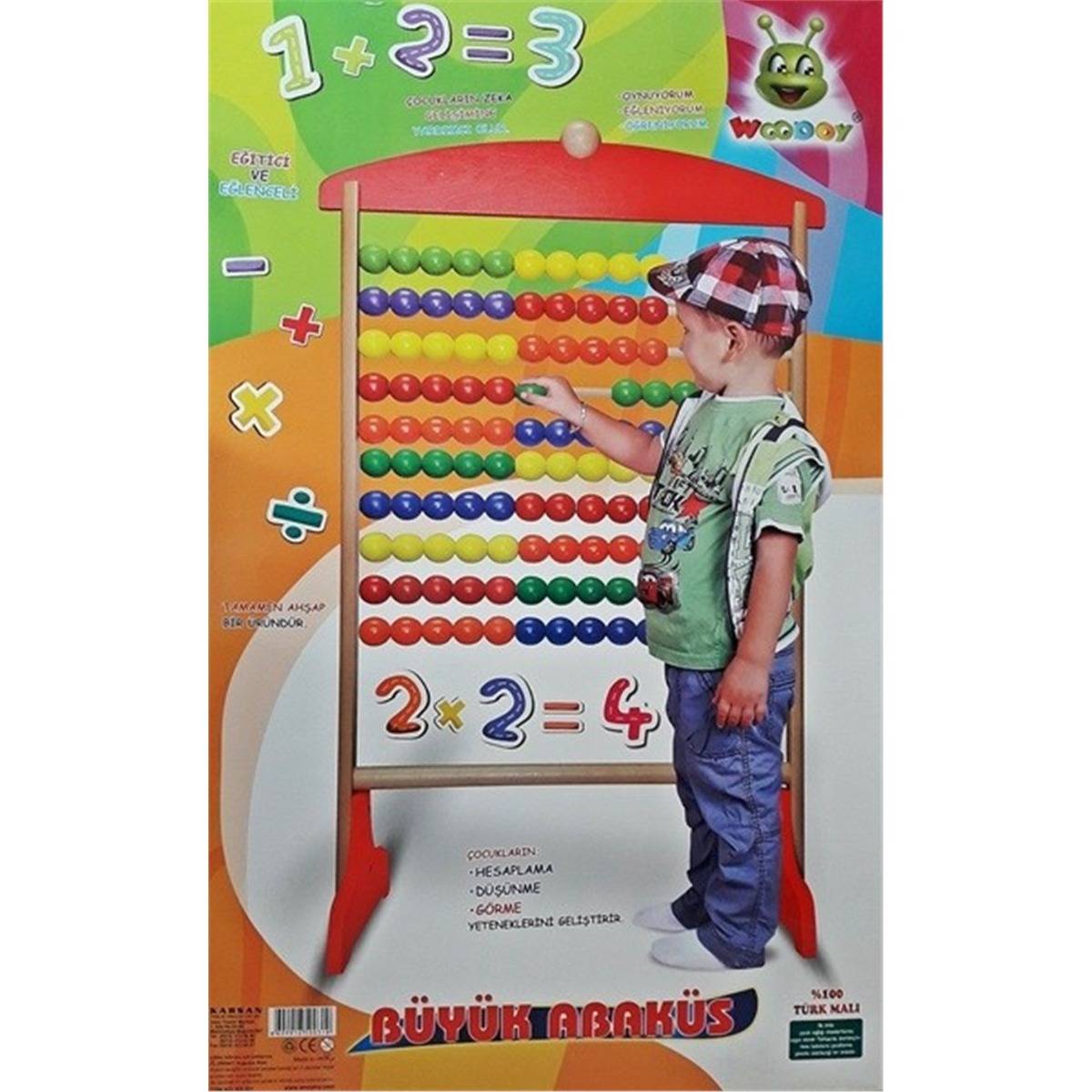 Woodoy Ahşap Büyük 100'lü Abaküs