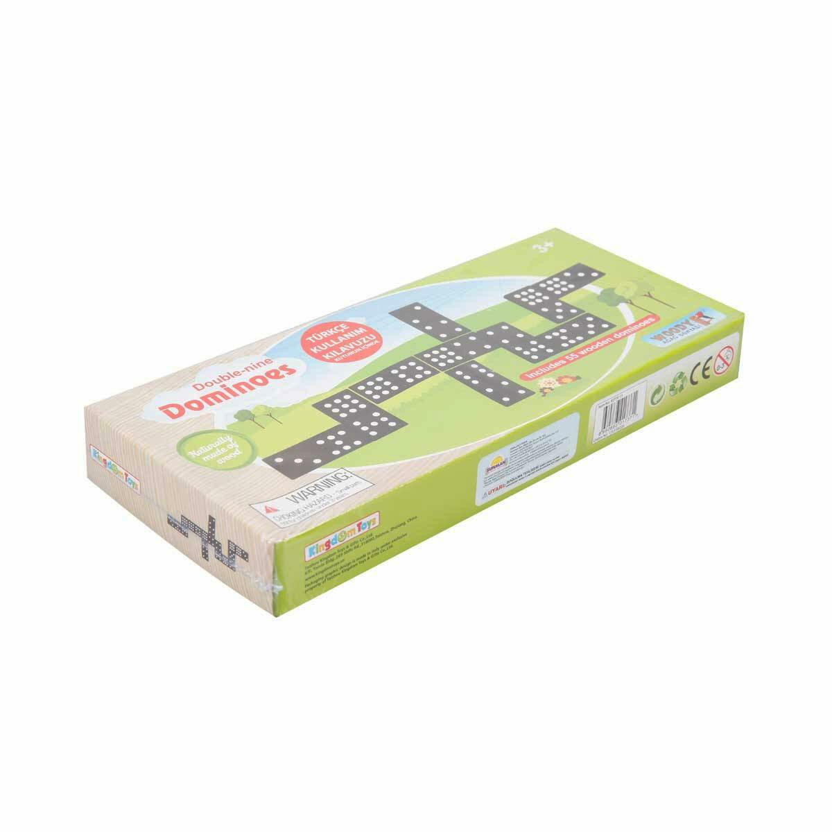 Ahşap Domino Oyun Seti - 55 Parça | Woody Eğitici Zeka ve Strateji Oyunu | Çocuklar İçin Matematik ve Sayı Öğretici Ahşap Set