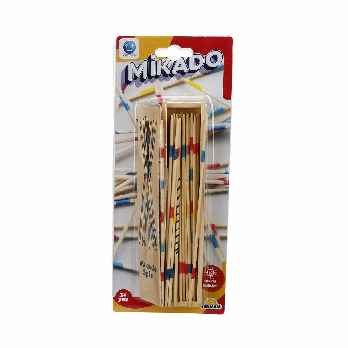 Ahşap Mikado Oyun Çubukları Seti | 41 Parça Zeka ve El Becerisi Oyunu | Klasik Aile ve Strateji Oyunu