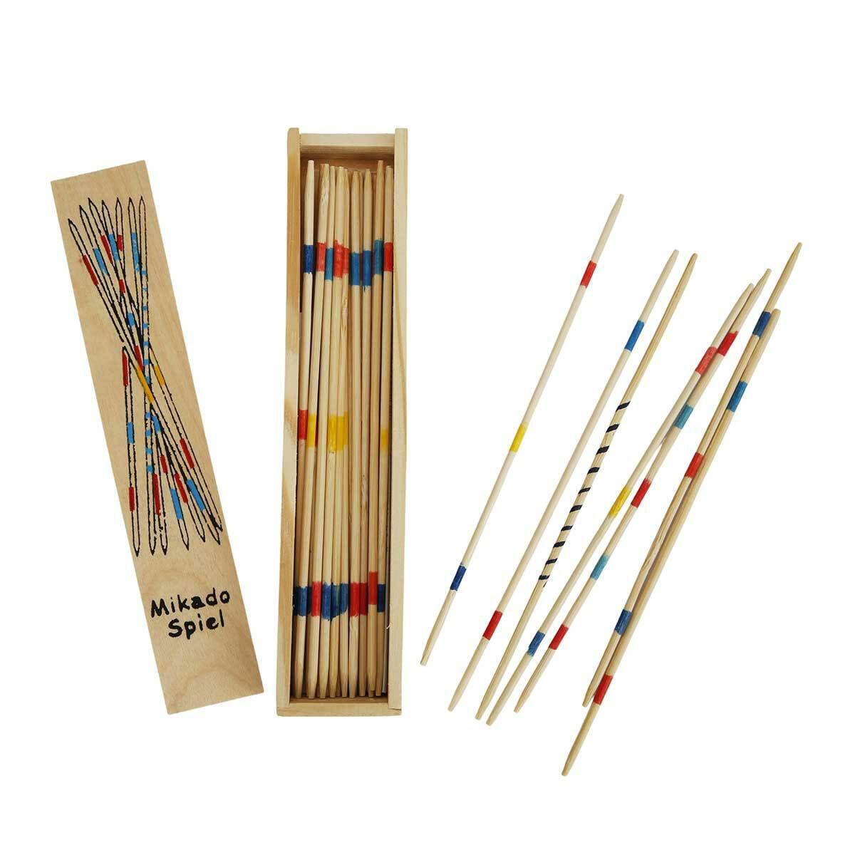 Ahşap Mikado Oyun Çubukları Seti | 41 Parça Zeka ve El Becerisi Oyunu | Klasik Aile ve Strateji Oyunu