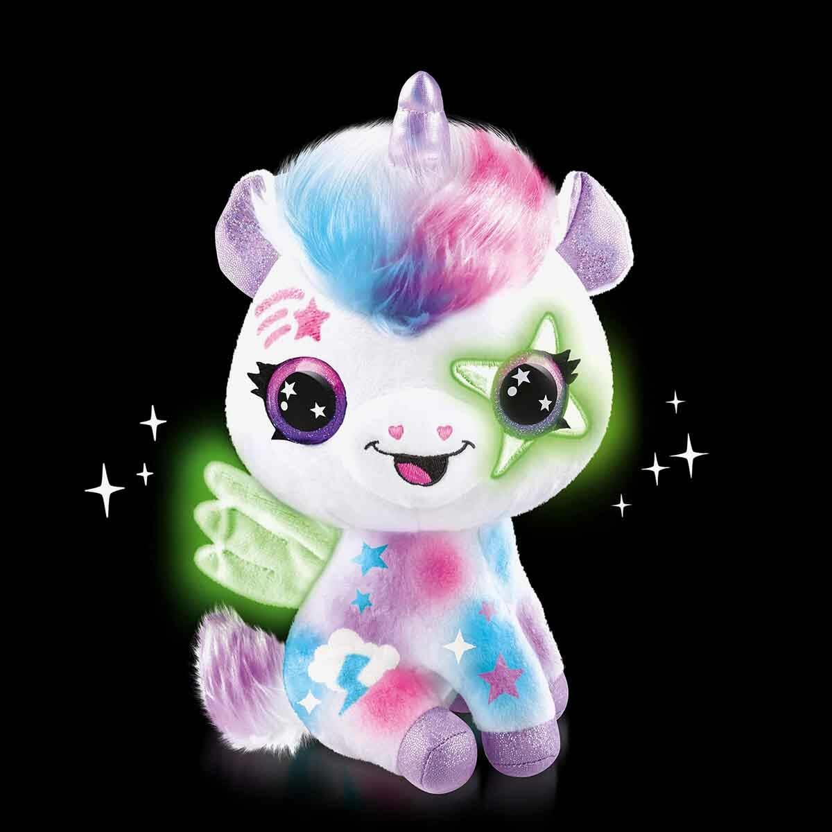 Airbrush Plush Karanlıkta Parlayan Sihirli Unicorn | Kendin Tasarla DIY Pelüş Seti | Yıkanabilir Ve Yeniden Boyanabilir Figür