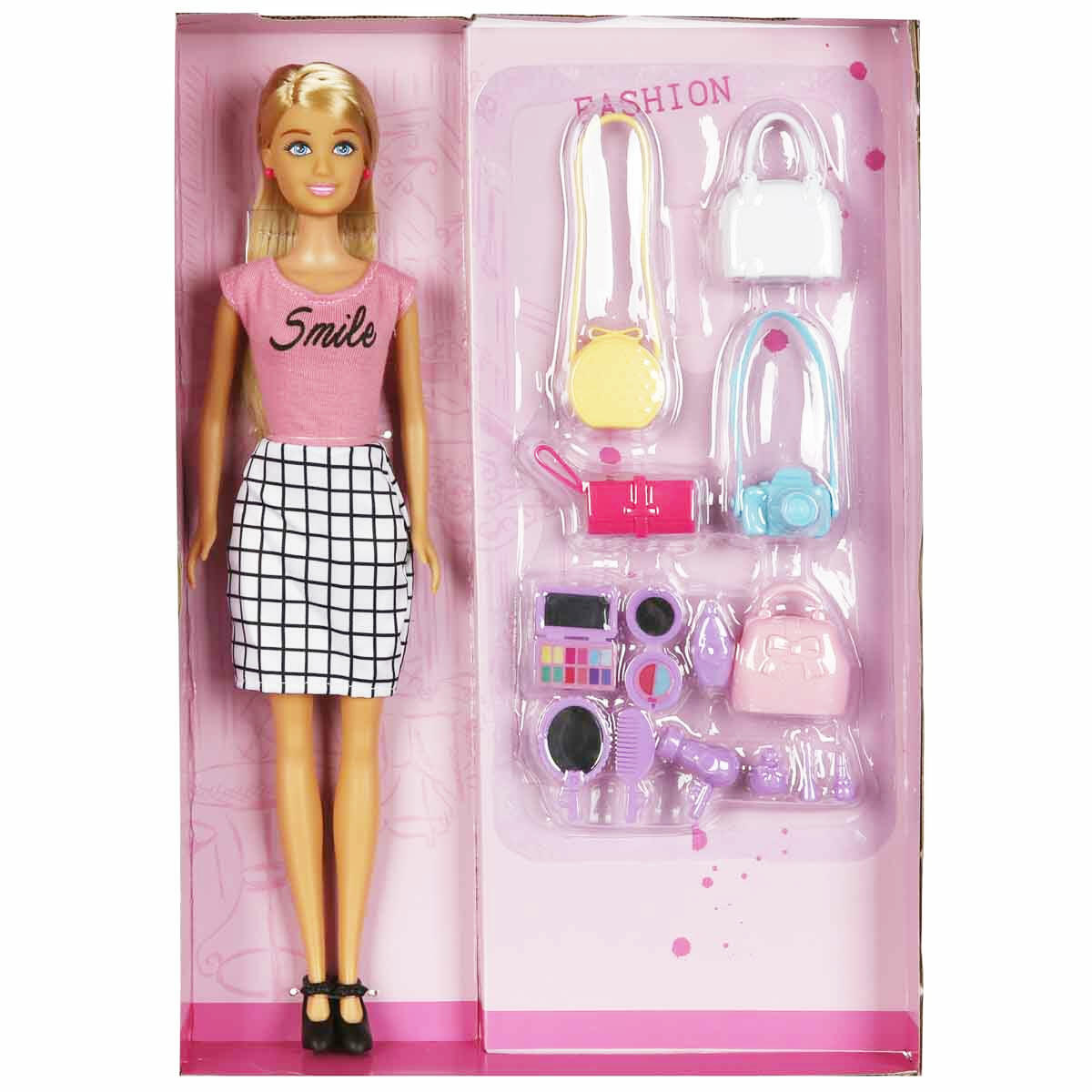 Alisha Fashion Aksesuar Seti | 29 cm Moda Bebeği ve 10 Parça Aksesuar | Eğitici Güzellik ve Stil Oyun Seti