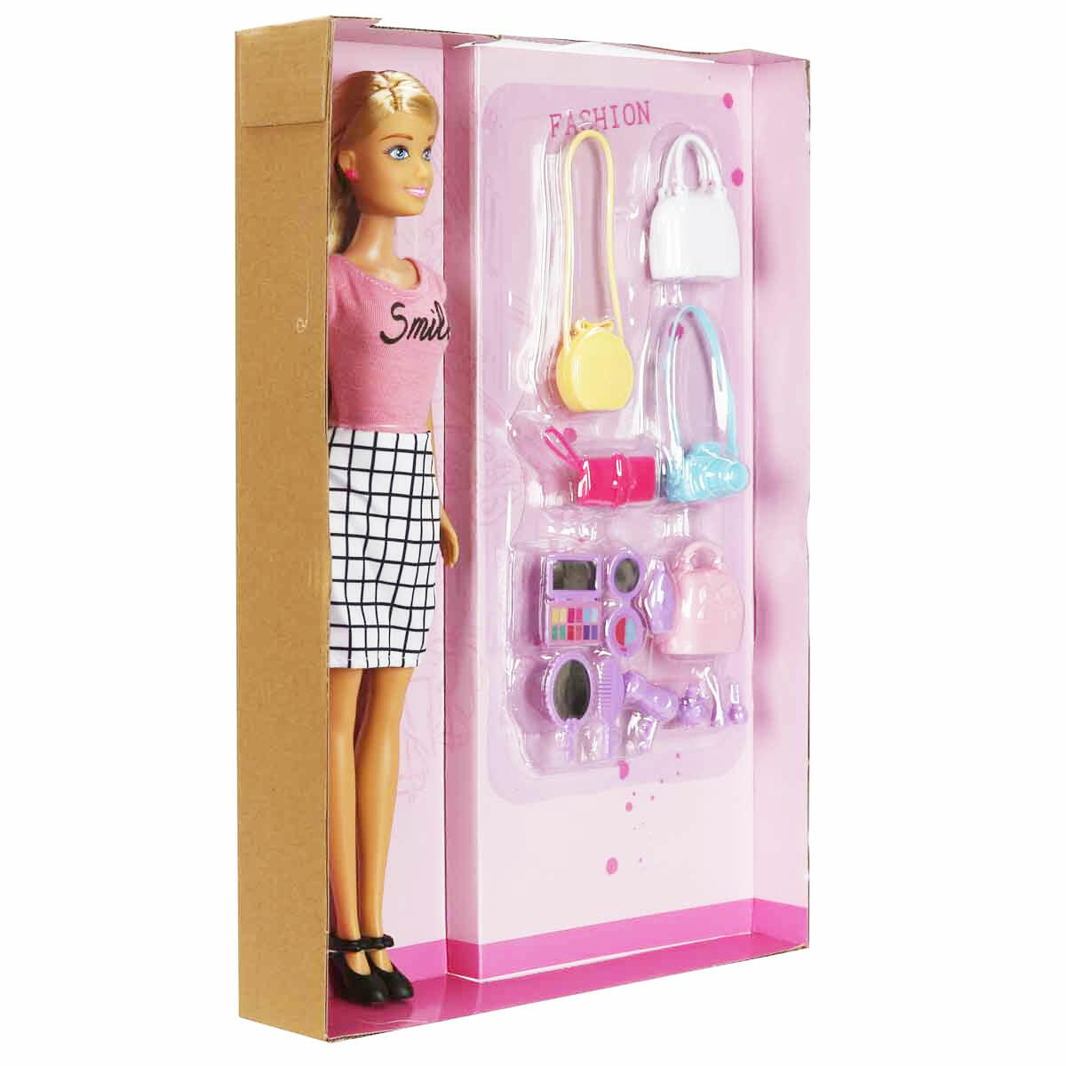 Alisha Fashion Aksesuar Seti | 29 cm Moda Bebeği ve 10 Parça Aksesuar | Eğitici Güzellik ve Stil Oyun Seti