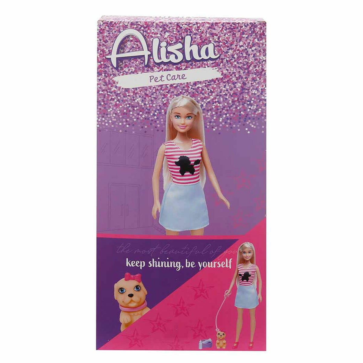 Alisha Veteriner Bebek Seti | 29 cm Bebek ve Sevimli Köpek Figürü | Eğitici Veterinerlik ve Hayvan Bakım Oyun Seti