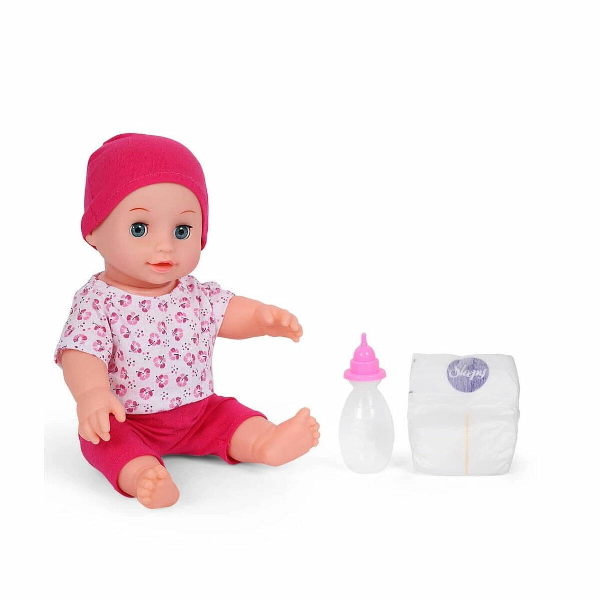 Altını Islatan Et Bebek 33 cm | 9 Farklı Cümle Konuşan Sesli Bebek | Su İçen ve Hareketli Gözlü Eğitici Evcilik Seti